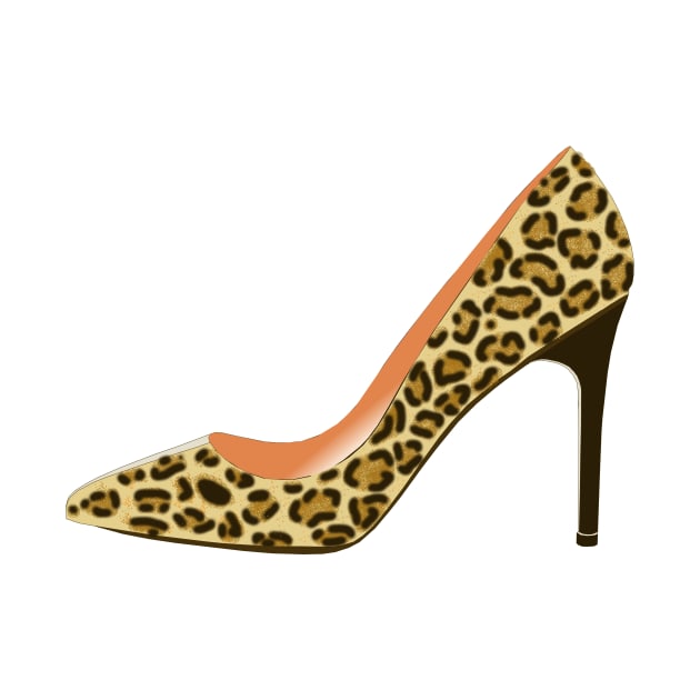 Leopard Print High Heel Shoe by DavidASmith