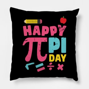 Happy Pi Day Mathematic Math Teacher Gifts Leopard Rainbow Pillow