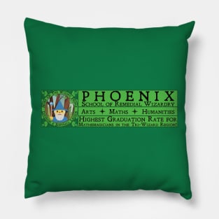 Phoenix School of Remedial Wizardry Pillow