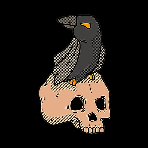 Crow on Skull by My_Store