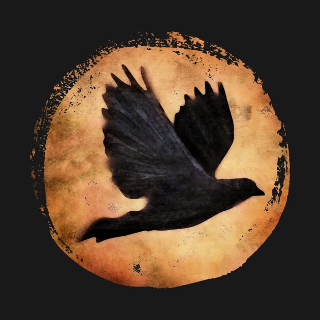 crow/raven in flight... soar by directdesign