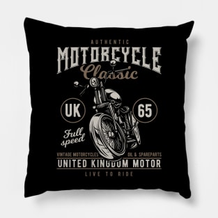 Vintage Motorcycles Pillow