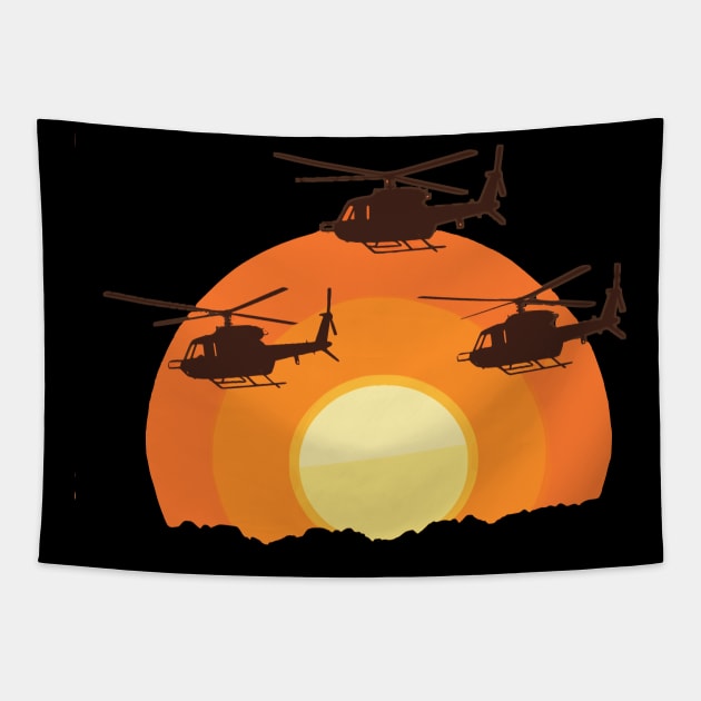 Helicopters Tapestry by Pixy Official