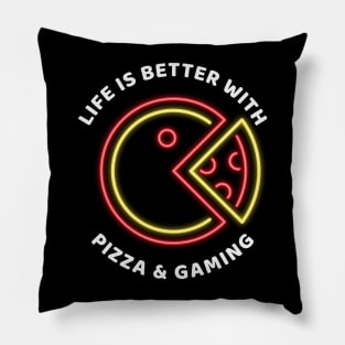 Life Is Better With Pizza And Gaming Pillow