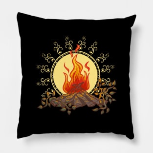 Bonfire with Vines Pillow