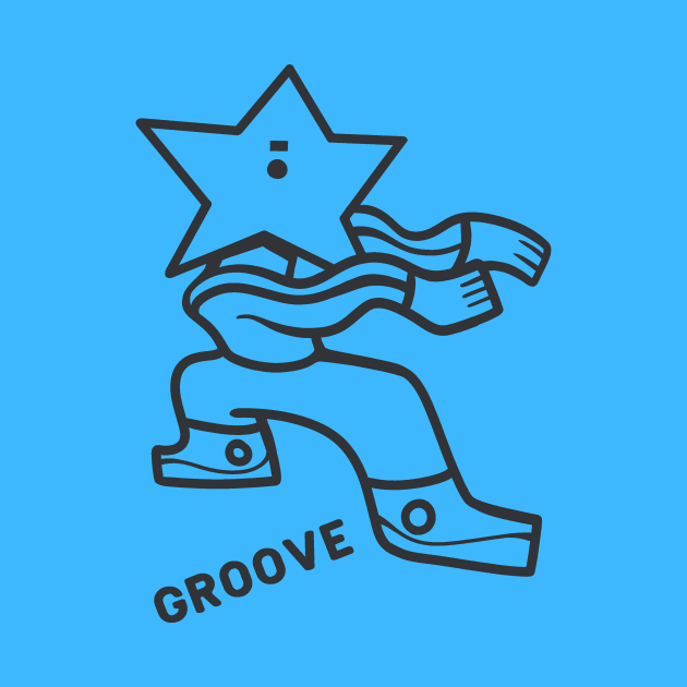 Weird Groove is the best. minimalist design for Friday vibes in black ink by croquis design