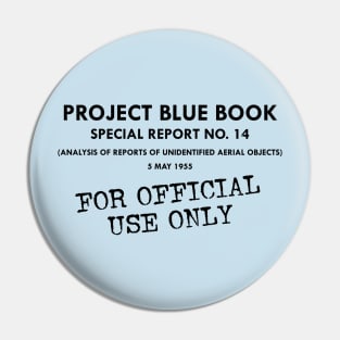 Project Blue Book Pin