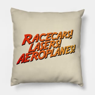 Racecars Lasers Aeroplanes Pillow