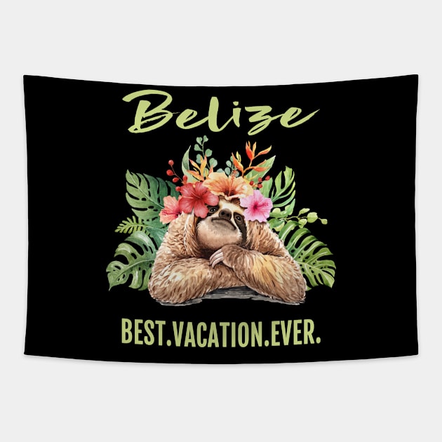 Belize Best Vacation Ever Souvenir Gift Tapestry by grendelfly73