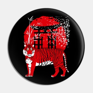 Torii Red Tiger Pin