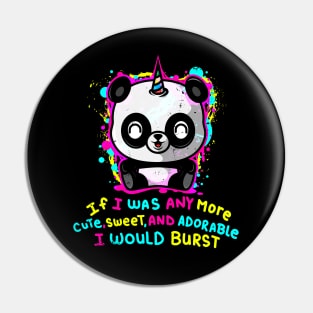 UNICORN PANDA DISTRESSED STYLE Pin