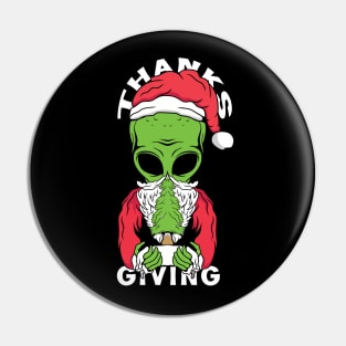 Thanksgiving Alien Pin