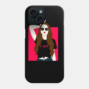 egirl aesthetic anime e-girl aesthetic dark goth Phone Case