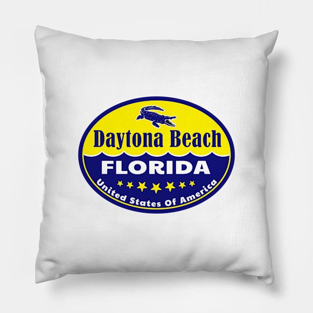 Daytona Beach Florida Alligator Pillow by DD2019