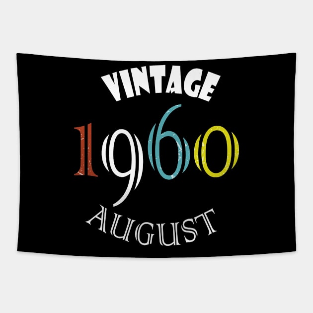 1960 Vintage August Birthday Tapestry by rashiddidou