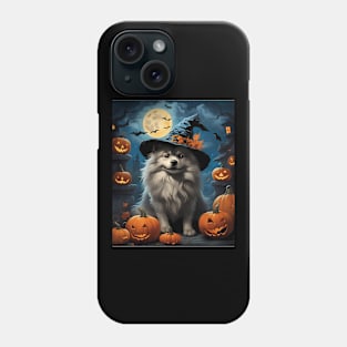 Aesthetic Halloween Keeshond Dog Witch Pumpkin Horror Nights Custom Phone Case