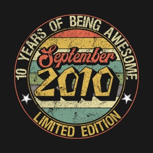 born September 2010 Vintage Gift T-Shirt