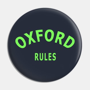 Oxford University Rules Pin