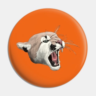 Snarling Mountain Lion Pin