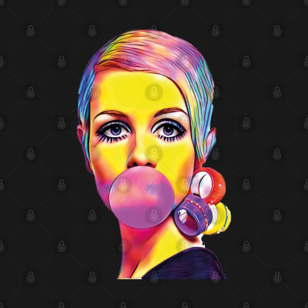 Girl with gum retro by Print&fun