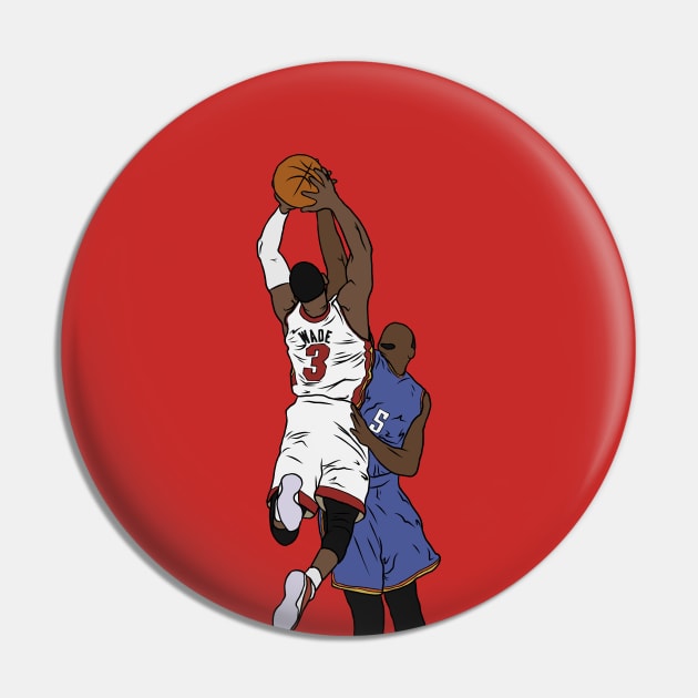 Dwyane Wade Dunk on Kendrick Perkins Pin by rattraptees