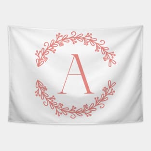 Pink Monogram- Letter A Tapestry