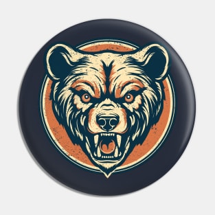 Bear Face Vintage (distressed) Pin