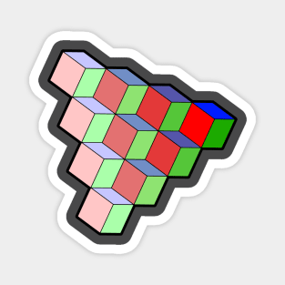 Red Green and Blue Shades Tessellation Magnet