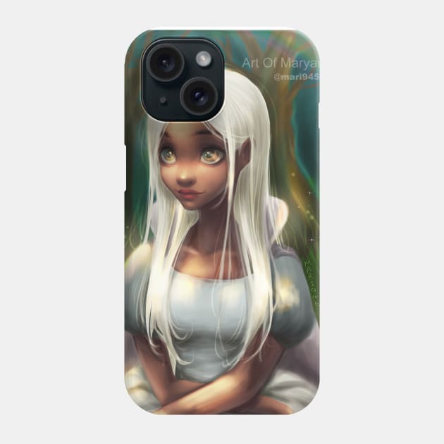 Black Snow White Phone Case by Mari945