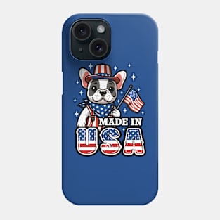 Made USA Frenchie French Bulldog Patriotic 4th July Phone Case