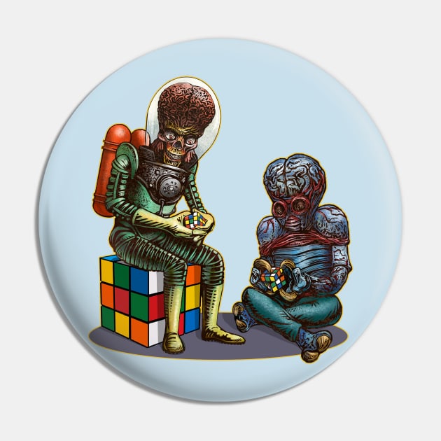 Big Brains Pin by ChetArt