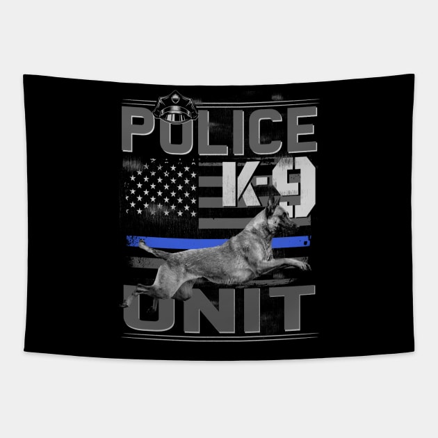 police k9 unit Tapestry by Jandjprints