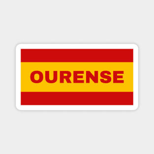 Ourense City in Spanish Flag Colors Magnet