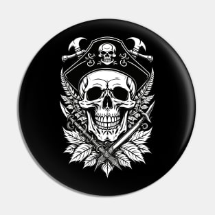 Skull pirate ink Pin