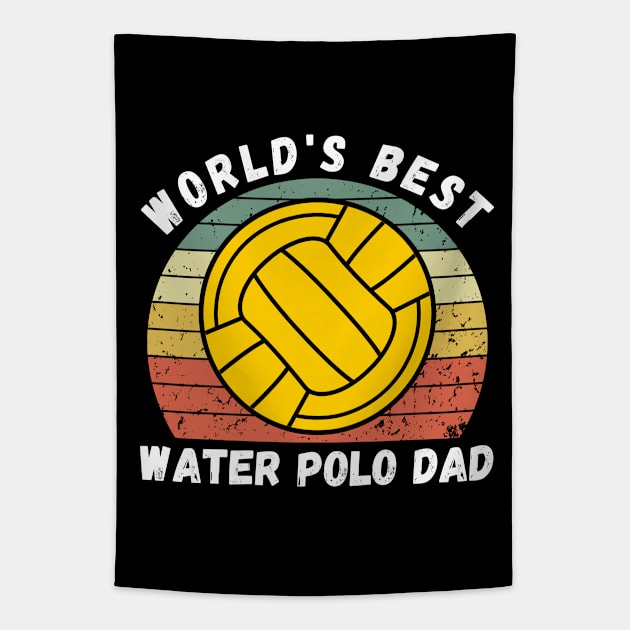 World's Best Water Polo Dad Tapestry by footballomatic