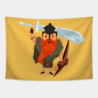 Funny Viking Warrior Tapestry