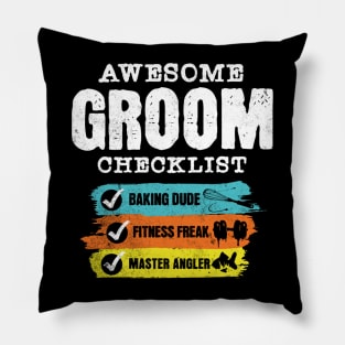 Awesome groom checklist Pillow