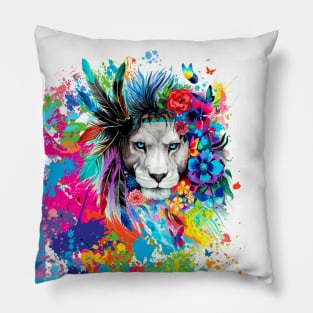 Graphic Design Multi Lion Pillow