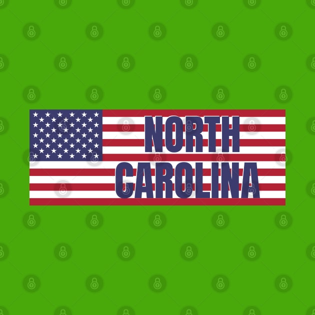 North Carolina State in American Flag by aybe7elf