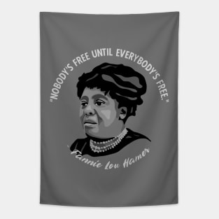 Fannie Lou Hamer Portrait and Quote Tapestry