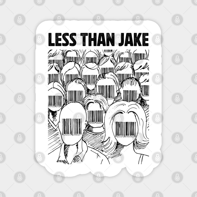 Barcode face Less Than Jake Magnet by adima