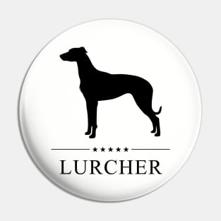 Lurcher Black Silhouette Pin