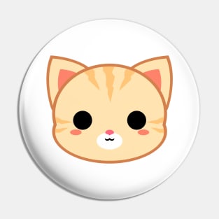 Cute Cream Tabby Cat Pin