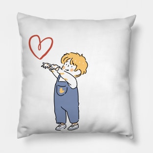 Boy close the heart Pillow