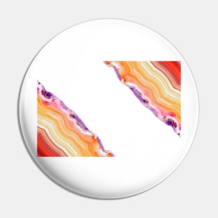 Abstract background, red orange agate slice striped mineral Pin