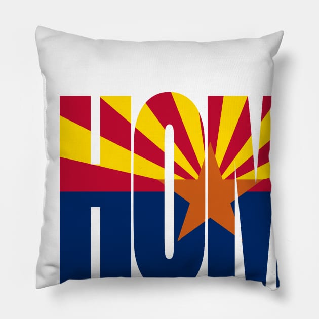 Arizona Home - State Flag Pillow by DonDota