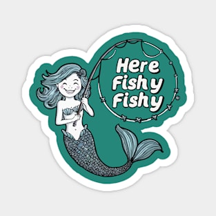 Here Fishy Fishy, Nymph Loves Summer Magnet