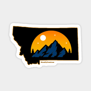 Montana Mountain Sunset Magnet