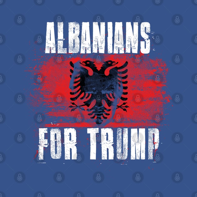 Albanians For Trump - Trump 2020 Patriotic Flag by Family Heritage Gifts