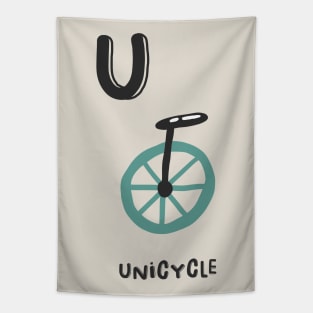 U is Unicycle Tapestry